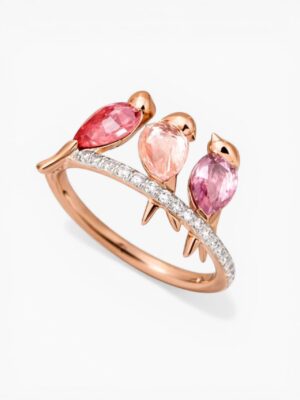 Three Birds Sparkle Ring – Blush Pink Mix
