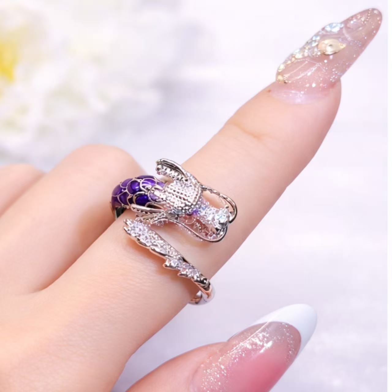 Dragon Crystal Ring – Amethyst Glow - Image 3