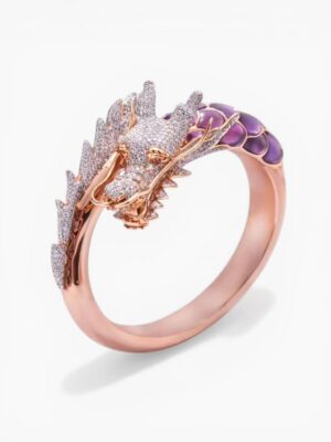 Dragon Crystal Ring – Amethyst Glow