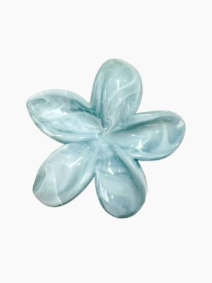 Pearl Frangipani Claw Clip – Misty Grey
