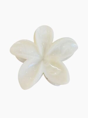 Pearl Frangipani Claw Clip – Ivory Glow