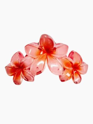 Pearl Frangipani Claw Clip – Sunset Bloom