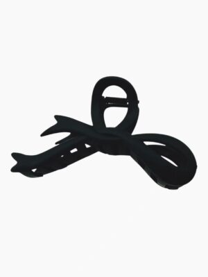 Ribbon Loop Claw Clip – Matte Black
