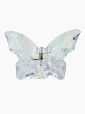 Iridescent Butterfly Claw Clip – Crystal Clear