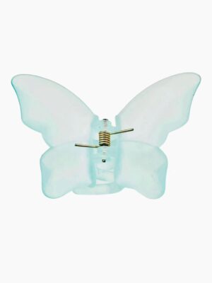 Frosted Butterfly Claw Clip – Soft Blue