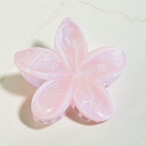 Pearl Frangipani Claw Clip – Blush Petal