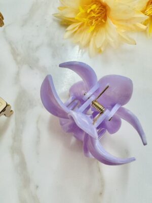 Pearl Frangipani Claw Clip – Lavender Mist