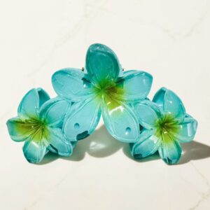 Pearl Frangipani Claw Clip – Lagoon Bloom