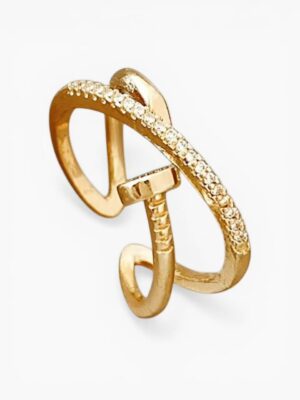 Chic Nail Wrap Ring – Gold Tone