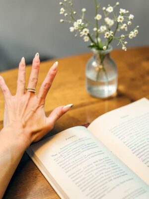 Pearl Layered Band Ring – Gold Tone