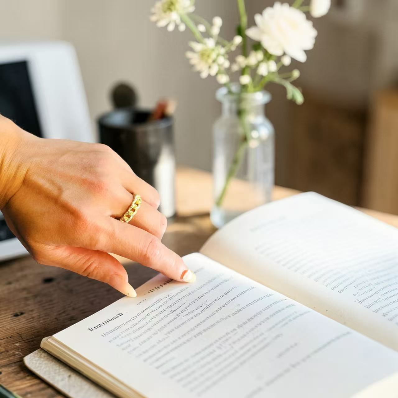 Textured Interwoven Ring – Gold Tone - Image 2