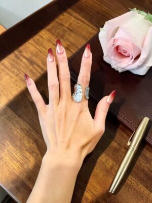 Abstract Sculpt Open Ring – Gold / Silver Tone