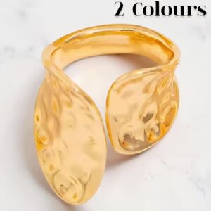 Abstract Sculpt Open Ring – Gold / Silver Tone