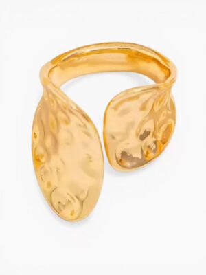 Abstract Sculpt Open Ring – Gold / Silver Tone