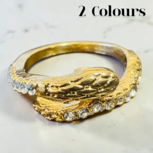 Sculpted Snake Ring – Gold / Silver Tone