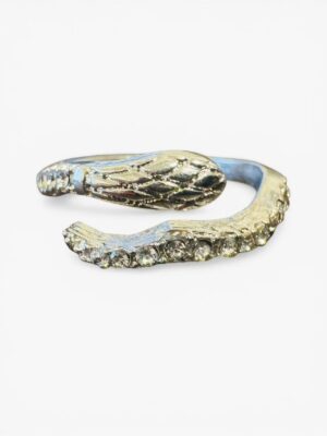 Sculpted Snake Ring – Gold / Silver Tone - Silver Tone