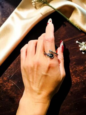 Guitar Accent Ring – Silver Tone