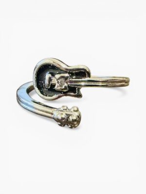 Guitar Accent Ring – Silver Tone