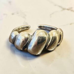 Organic Wave Ring – Silver Tone