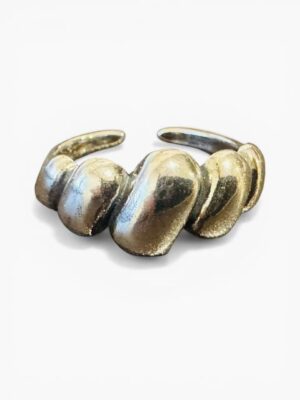 Organic Wave Ring – Silver Tone