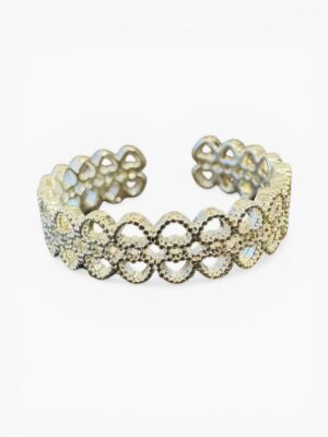 Lace Detail Ring – Silver Tone