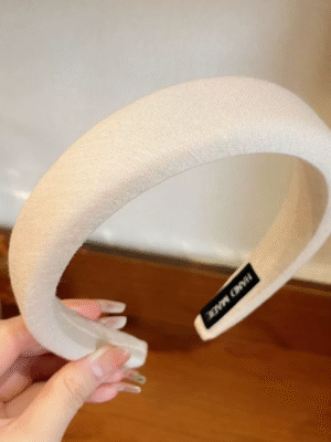 Parisian Padded Headband – Vanilla Beige