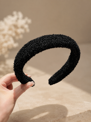 Parisian Textured Headband – Black