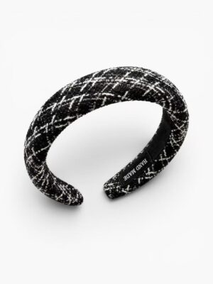 Parisian Tweed Headband – Black & White
