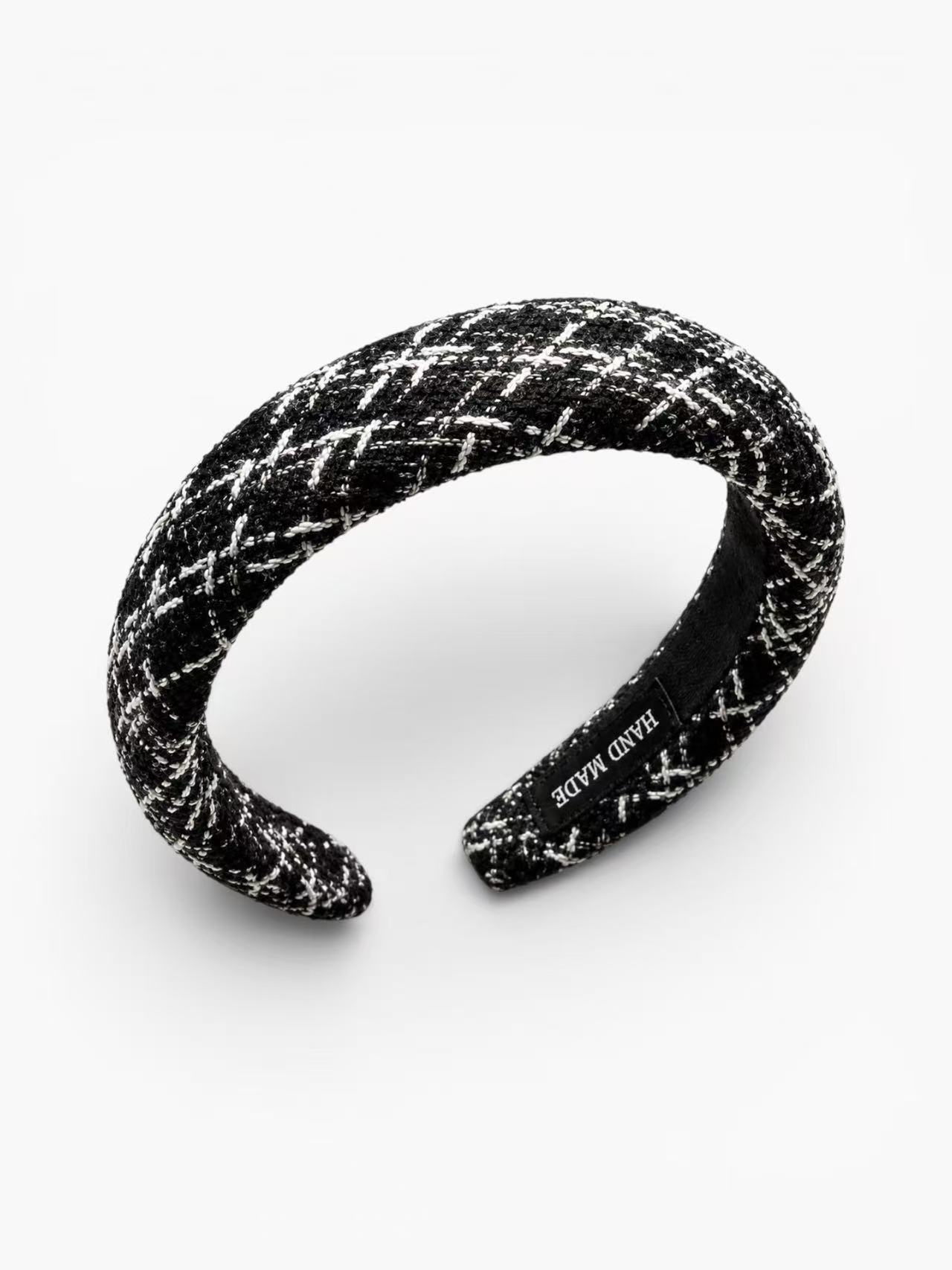 Parisian Tweed Headband – Black & White
