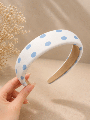 Polka Dot Headband – Sky Blue