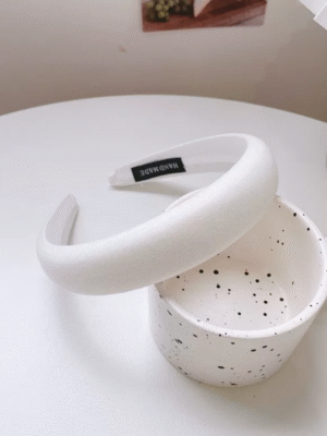 Classic Padded Headband – Pearl White