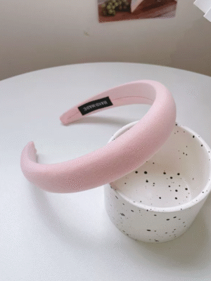 Blush pink padded headband