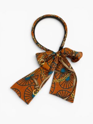 Gold Chain Scarf Headband – Amber