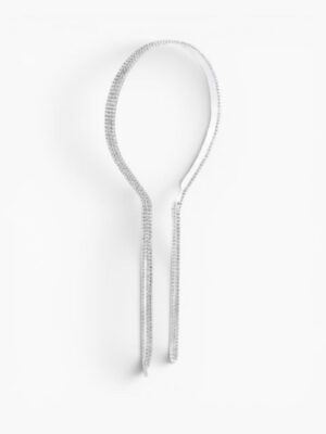 Crystal Cascade Headband – Silver