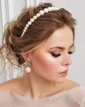 Classic Pearl Headband – Ivory White