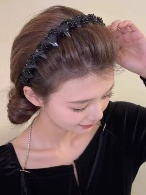 Parisian Crown Headband – Black