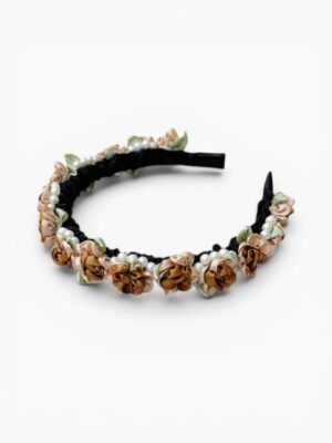 Jasmine Pearl Crown Headband – Mocha Bloom