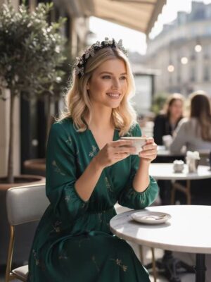 Crystal Butterfly Crown Headband – Black